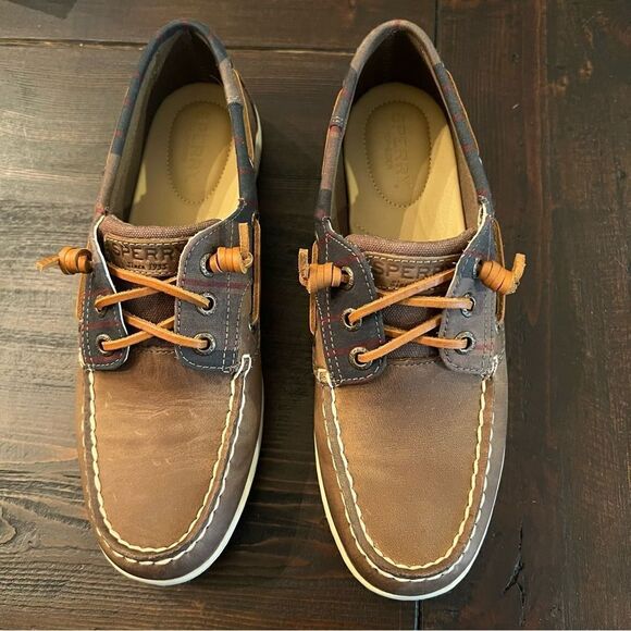 SPERRY Top-sider Two-tone Brown Leather size 7.5M - Picture 6 of 7